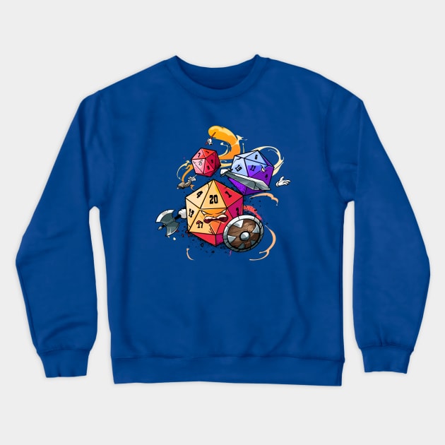 Dice Warriors Crewneck Sweatshirt by artlahdesigns